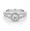Split band diamond ring with halo of diamonds, Melbourne Australia