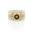 Black star sapphire ring, seven stone, multistone statement ring, dress ring, diamond ring, two-tone ring, Eltham, Melbourne