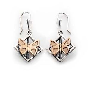 Eltham Copper Butterfly Landscape Earrings