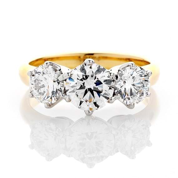 Three stone diamond engagement ring, Melbourne Australia, trilogy rings, trilogy diamond ring, Eltham jeweller