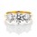 Three stone diamond engagement ring set in white gold and yellow gold, Melbourne Australia, engagement ring