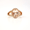 Split band morganite and diamond ring with halo of diamonds, Melbourne Australia