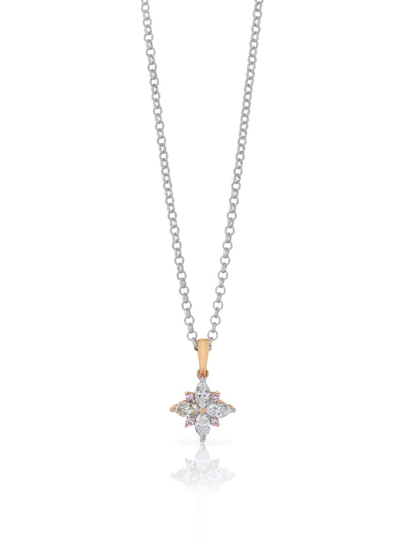 Argyle pink diamond pendant, blossom design, diamond jewellery, Eltham, Melbourne, Australia