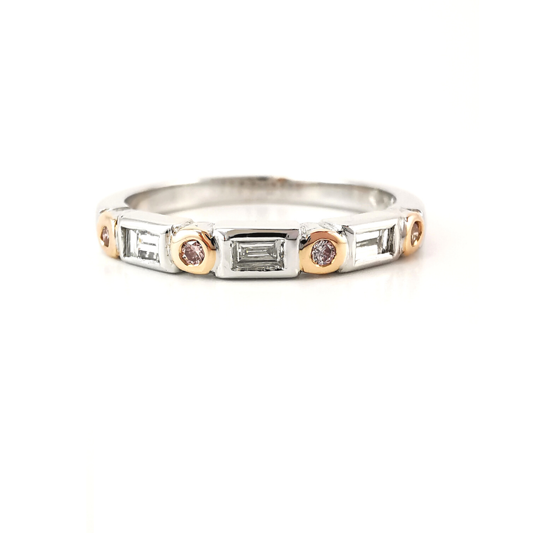 Stackable baguette diamond ring deals