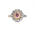 Rare Argyle pink diamond ring, flower design, scallop halo, beautiful rings, statement ring, big pink diamond, coloured diamonds, handcrafted rings, engagement ring shopping, ideas, Melbourne jeweller, Eltham jewellers, Australia