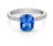 Blue sapphire cushion cut solitaire ring, diamond band, beautiful rings, statement rings,  diamond rings, Eltham jewellers, Melbourne jewellers, Australia