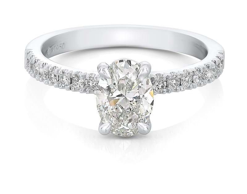 Aria oval engagement ring, solitaire with diamond shoulders, diamond engagement ring, Melbourne Australia, forever rings, dream rings, best engagement rings, Eltham jewellers, Melbourne jewellers, solitaires, diamond rings