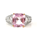 3ct pink cushion sapphire, fancy cocktail statement ring, 4ct ring, engagement ring, Eltham jeweller, Melbourne, Australia
