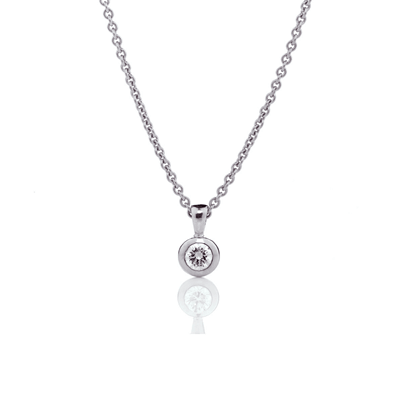 Diamond Bezel Set Studs 2=0.20ct - 18ct Yellow Gold