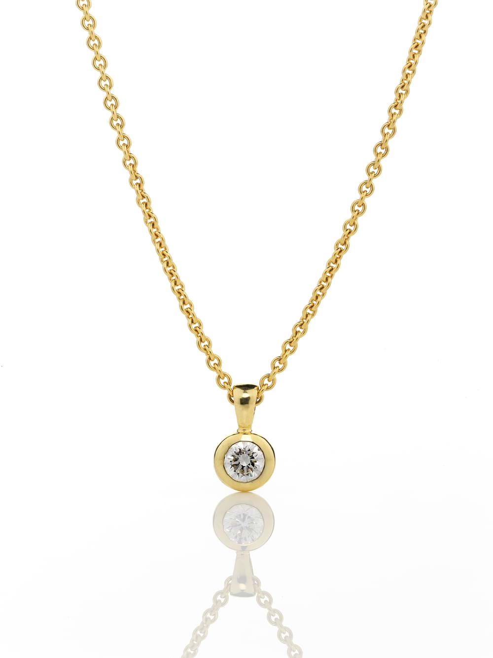 Bezel set diamond pendant, diamond jewellery, everyday jewellery, Melbourne Australia, gifts