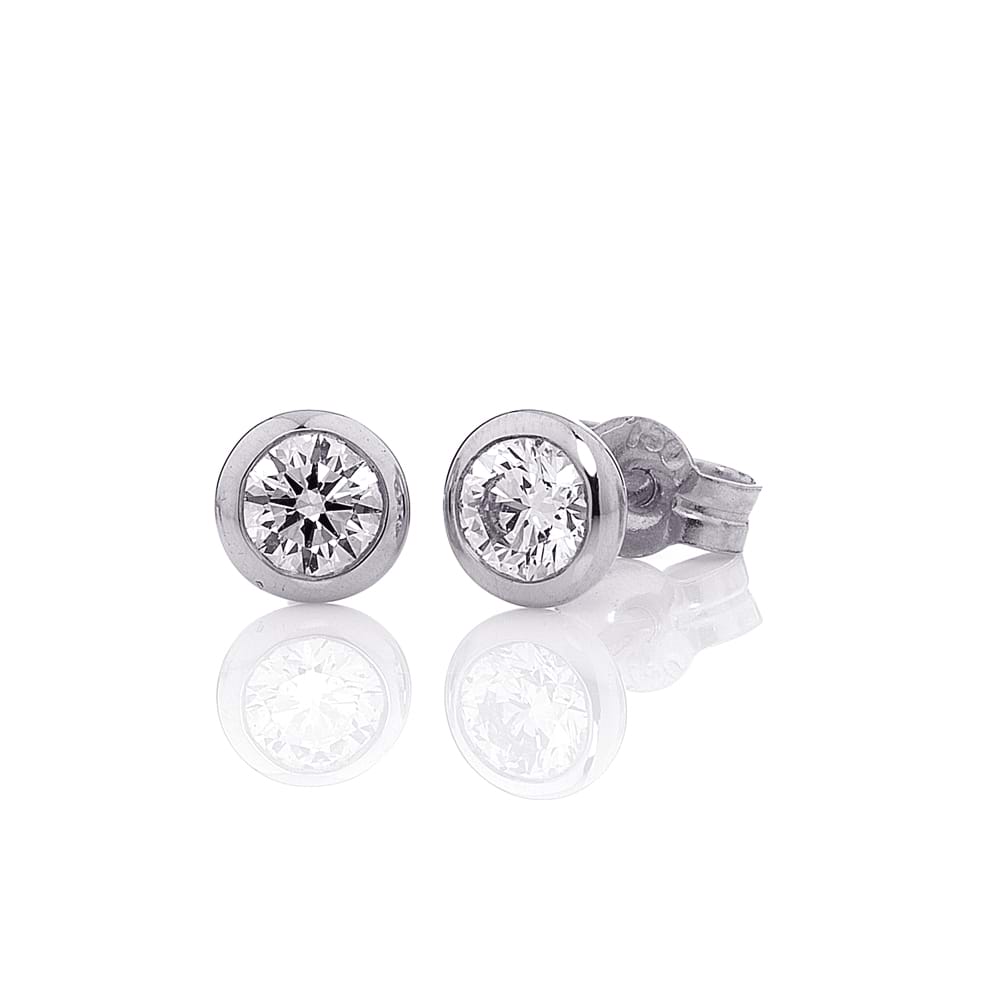 Diamond halo stud earrings, Melbourne Australia, everyday diamond jewellery