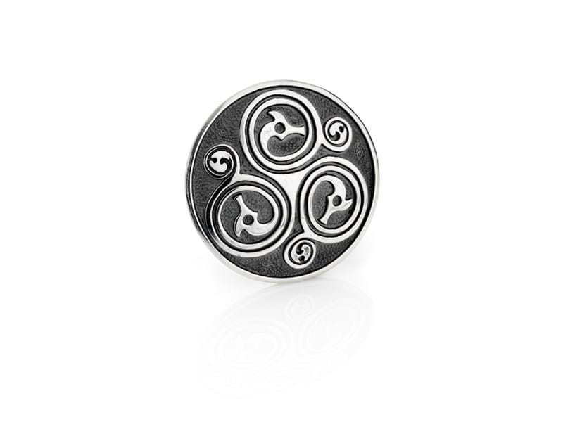 Birdshead celtic design brooch sterling silver, Melbourne jewellery