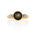 Trilogy three stone black star sapphire and diamond ring, Melbourne jeweller, Australia