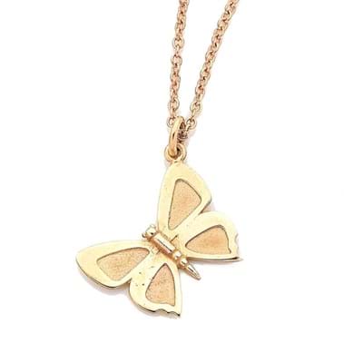 Large Eltham Copper Butterfly Charm - Sterling Silver