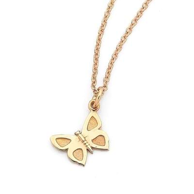 Small Eltham Copper Butterfly Charm - Sterling Silver
