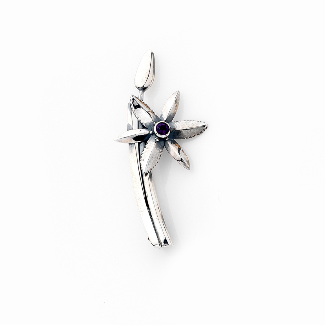 Chocolate lily brooch, native Australian flower, Eltham jeweller, Melbourne, Australia