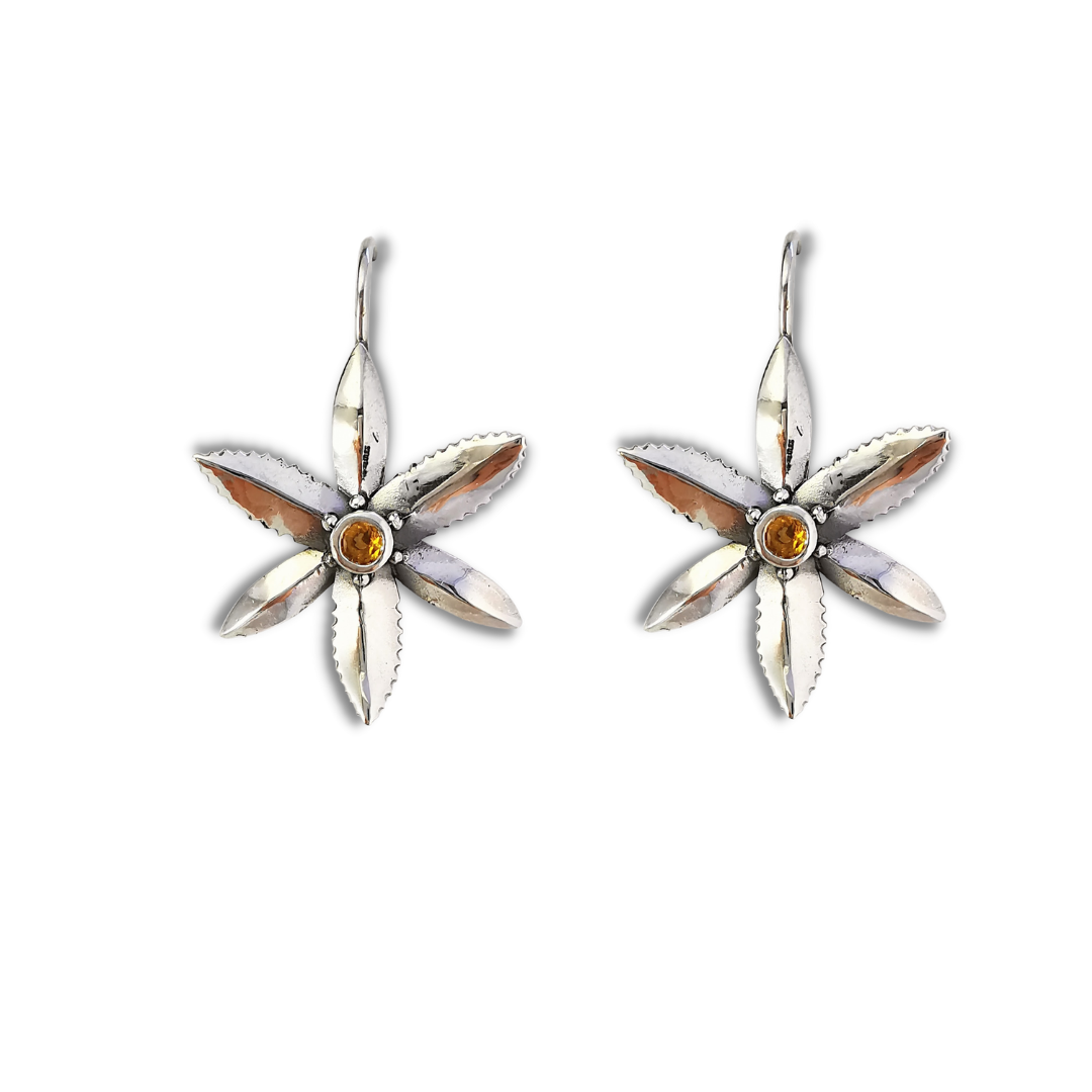 Chocolate lily, native Australian flower, sterling silver gemstone earrings, jewellery, shop online, Mother's Day gifts, guide guide, gifts for mothers, gift ideas for mums, handcrafted jewellery, Eltham jeweller, Melbourne, Australia, free shipping, citrine
