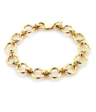 Solid handcrafted circlet yellow gold bracelet, Melbourne Australia