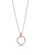 Two tone rose gold and sterling silver circle circlet pendant, handcrafted jewellery, Eltham, Melbourne