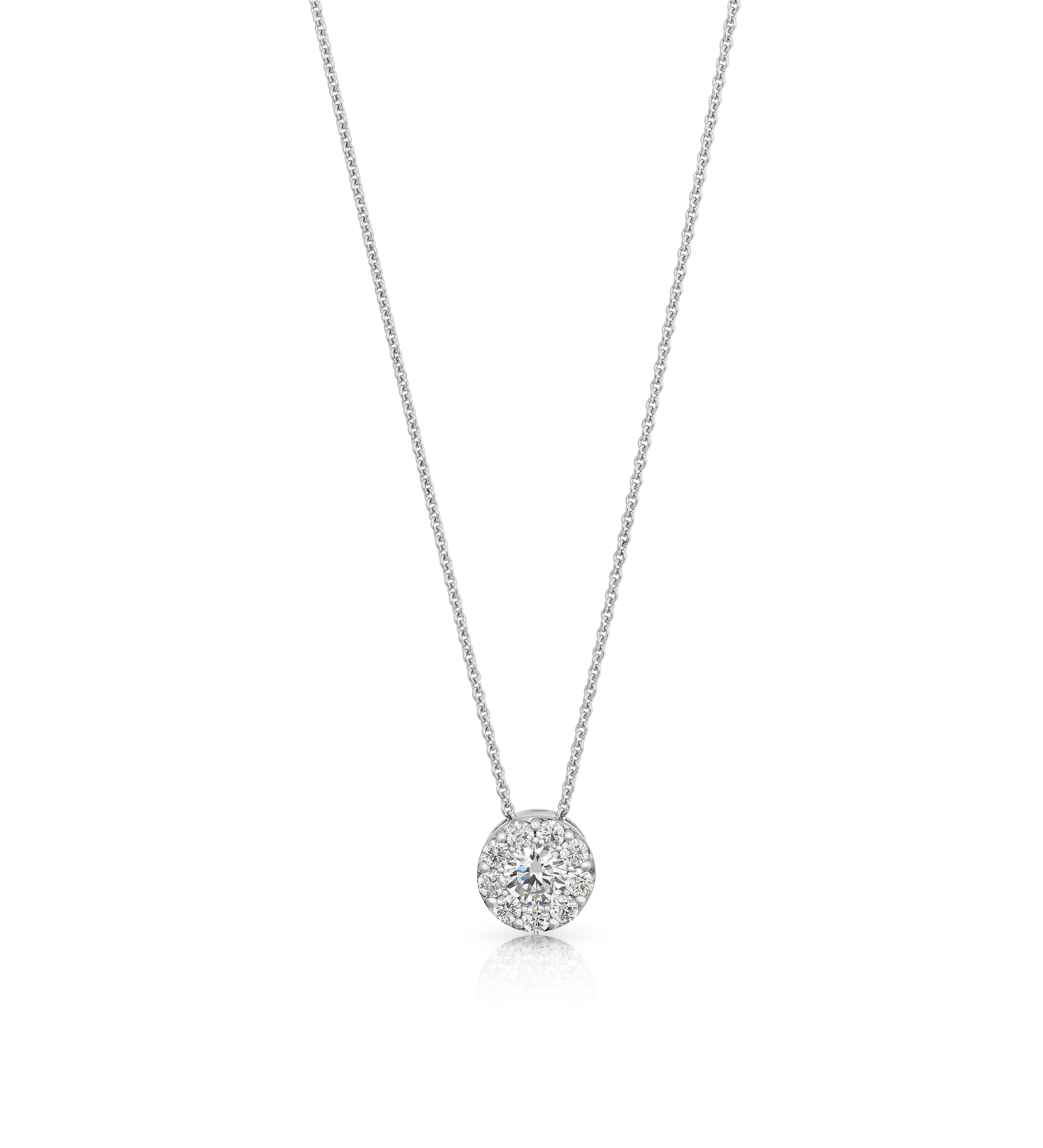 Marquise Halo Diamond Necklace - Smith and Bevill Jewelers