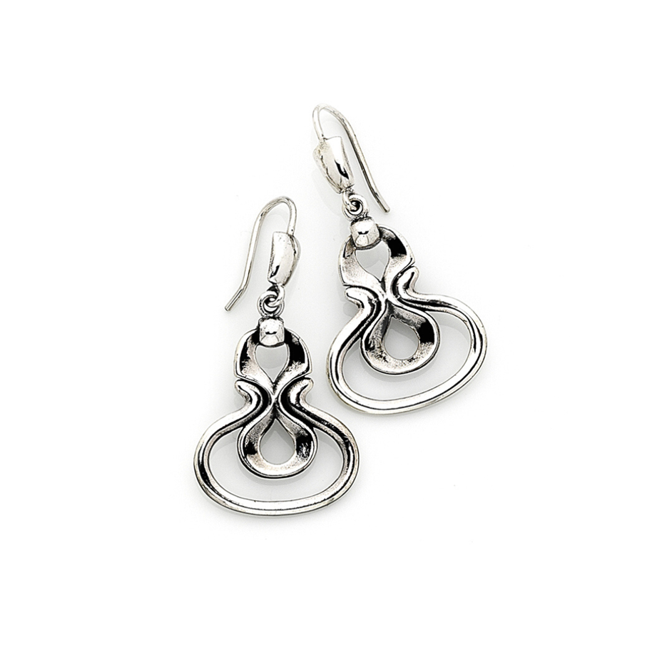 Desborough mirror celtic inspired design earrings, sterling silver, Melbourne Australia
