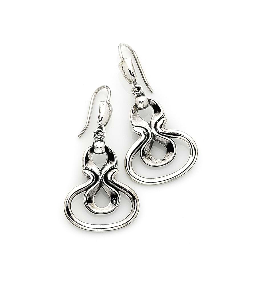 Handcrafted sterling silver dangly earrings, everyday jewellery, Melbourne Australia, designer jewellery