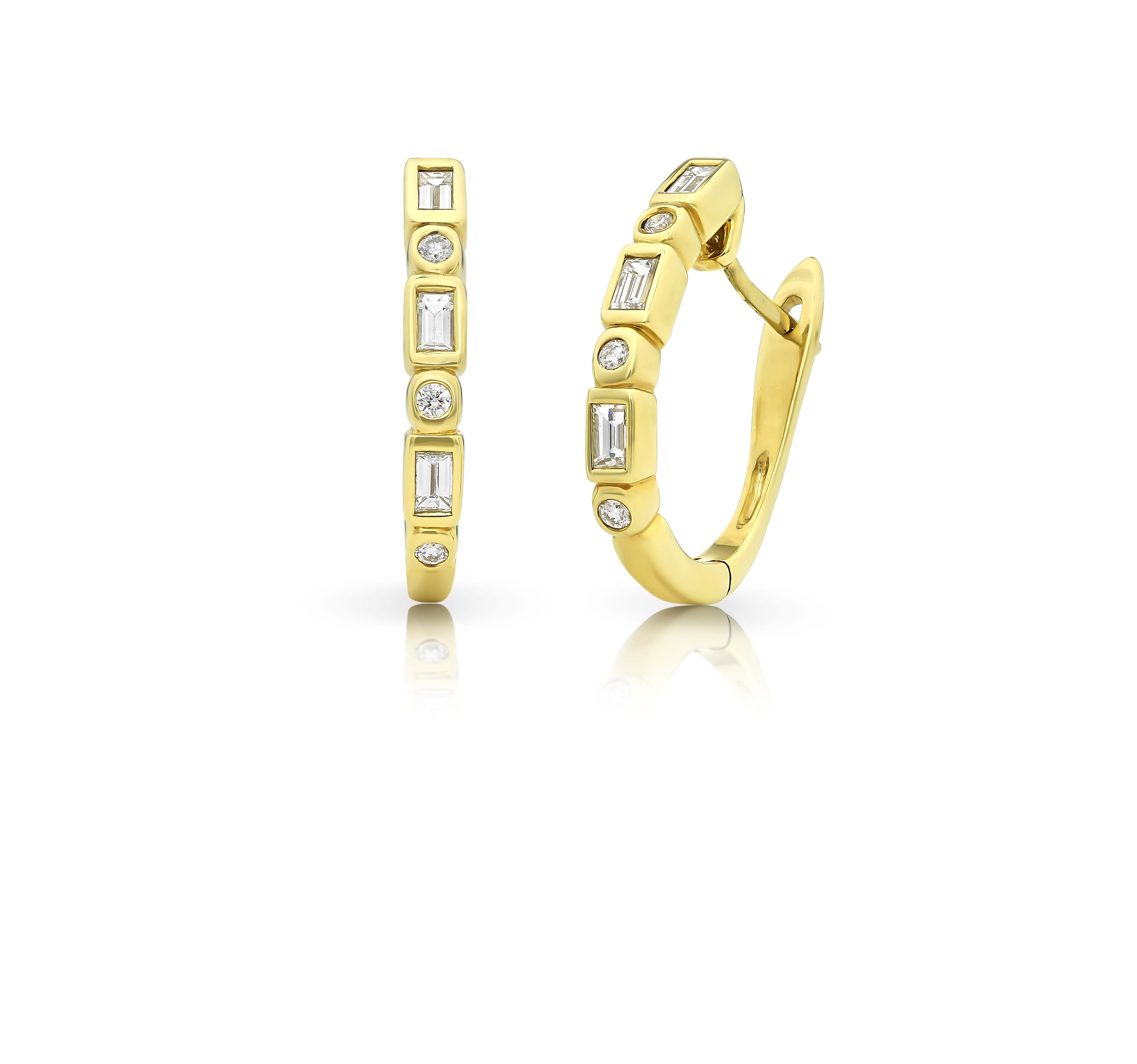 Diamond huggie hoop earrings, bridal jewellery, gifts for her, diamond jewellery, shop online for jewellery, Eltham jeweller, Melbourne, Australia