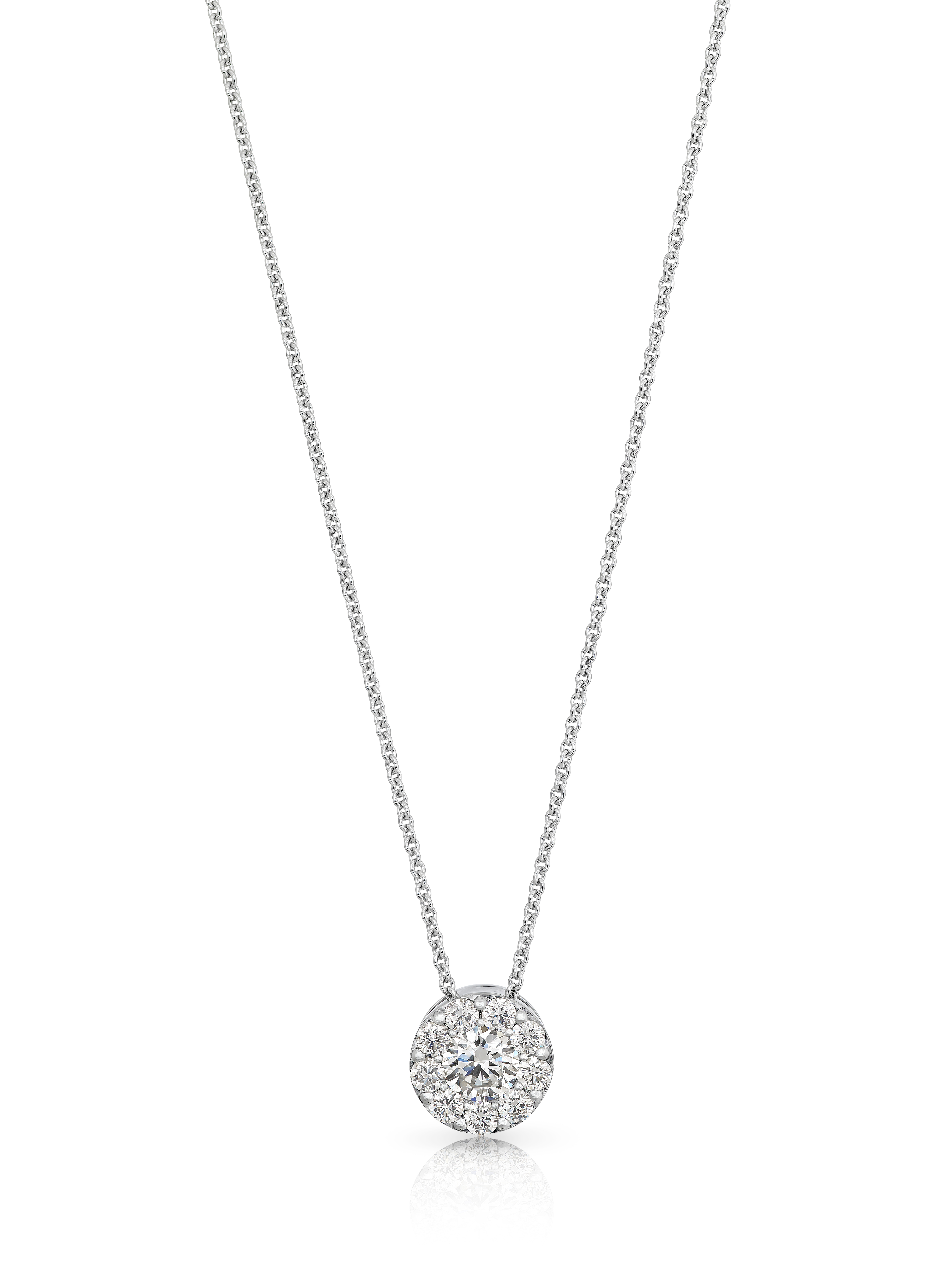 Diamond slider pendant in white gold, everyday jewellery, Melbourne Australia