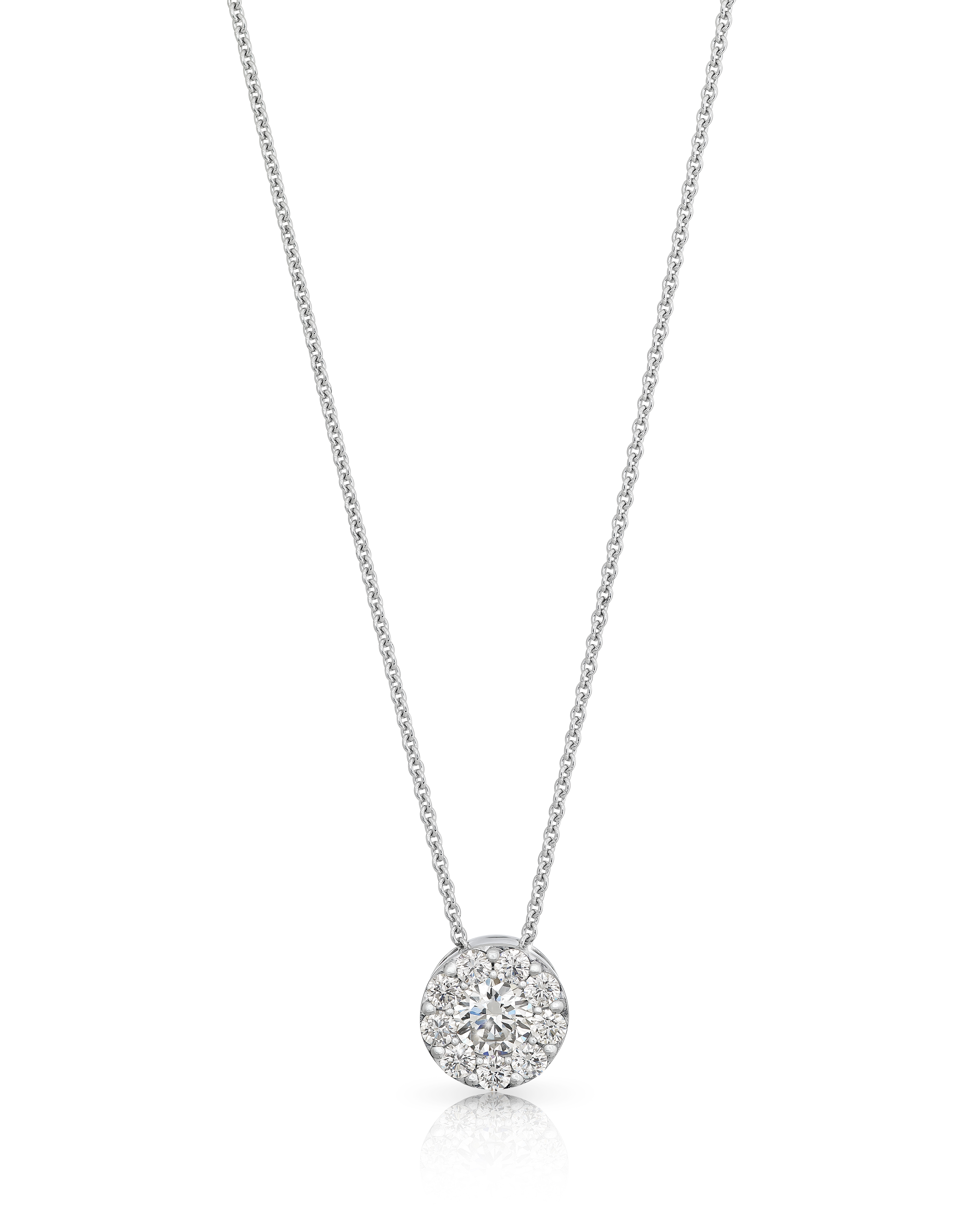 Diamond halo slider pendant, everyday jewellery, Eltham, Melbourne, Australia