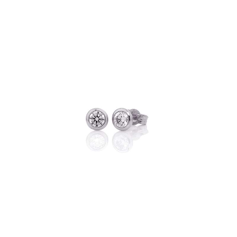 Diamond bezel set stud earrings, white gold, high quality diamonds, 0.20ct weight, everyday diamonds, jewellery, jewellery store online, bridal jewellery, bridal accessories, gifts for women, gifts for me, Eltham jeweller, Melbourne, Australia