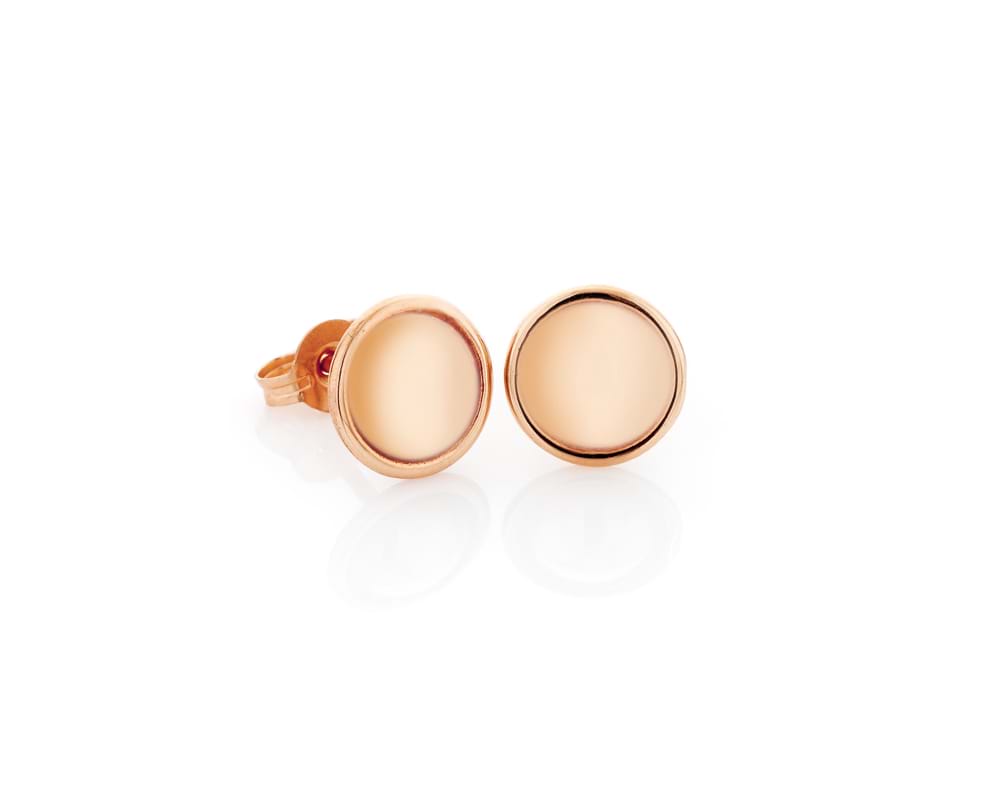 Dome earrings, rose gold, everyday jewellery, Melbourne Australia