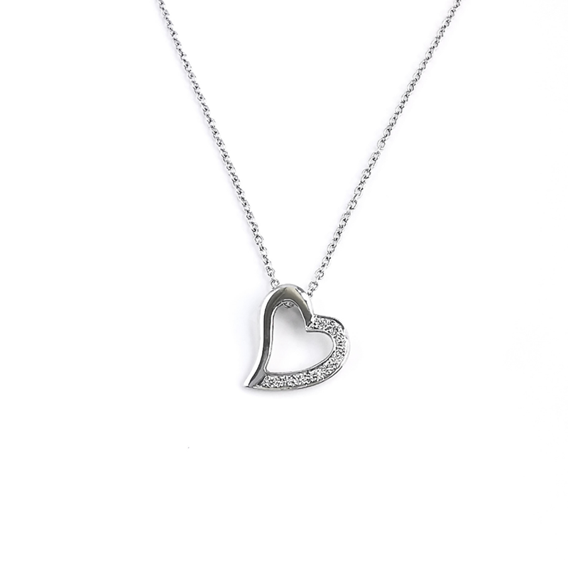 Heart pendant charm, with diamonds, diamond jewellery, handcrafted, slider pendants, everyday jewellery, jewellery store online, Eltham jeweller, Melbourne, Australia, confirmation gifts for teenage girls