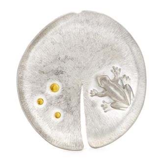Frog on Lily Pad Brooch