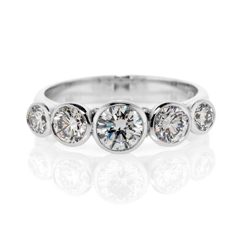 Five stone diamond ring, engagement, Melbourne Australia