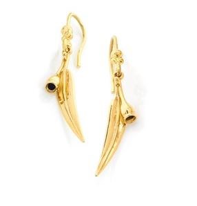 Gumleaf and Nut Earrings - 9ct Yellow Gold