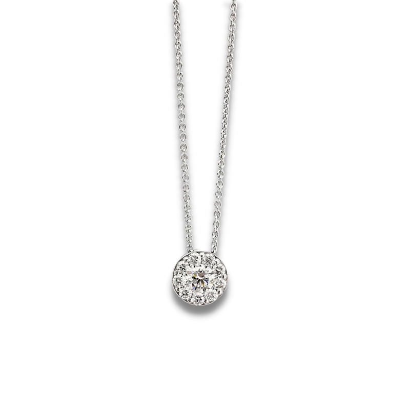 Diamond slider pendant, halo design, jewellery, Eltham, Melbourne, Australia