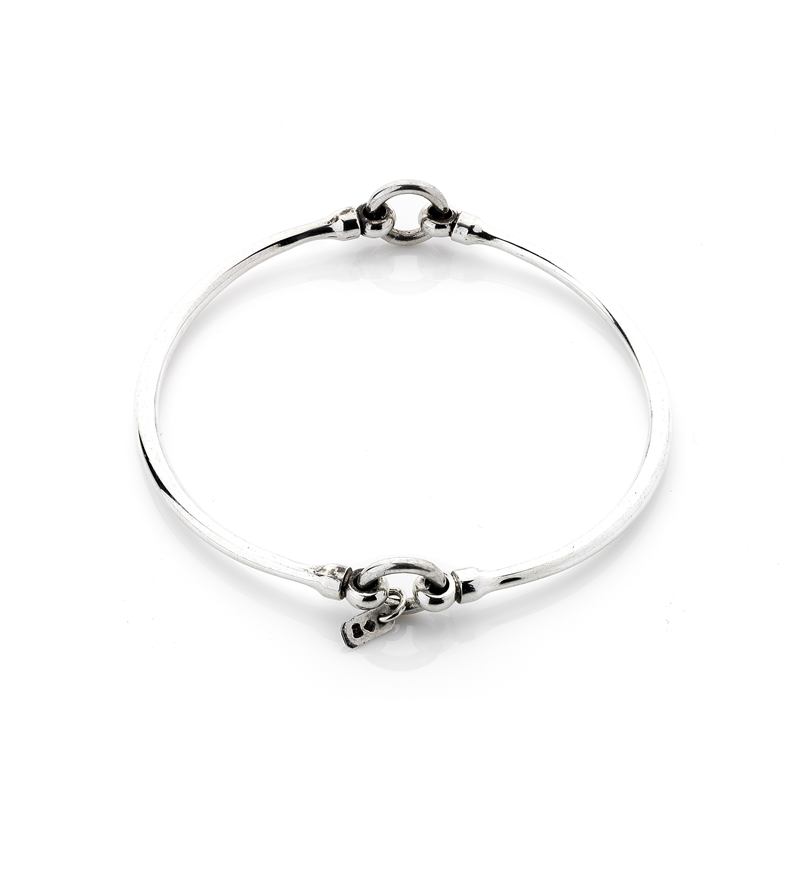 Solid handcrafted sterling silver bangle, everyday popular jewellery, Melbourne Australia