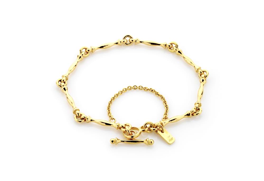 Hourglass yellow gold bracelet, fine jewellery, handcrafted, Melbourne Australia