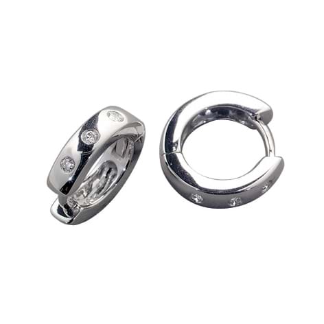 Huggies earrings, diamond jewellery, bridal jeweller, Mother's Day gifts, gift guide, gifts for mothers, hoop diamond earrings, jewellery store online, Eltham jeweller, Melbourne, Australia, gypsy set earrings, white gold, high quality diamonds