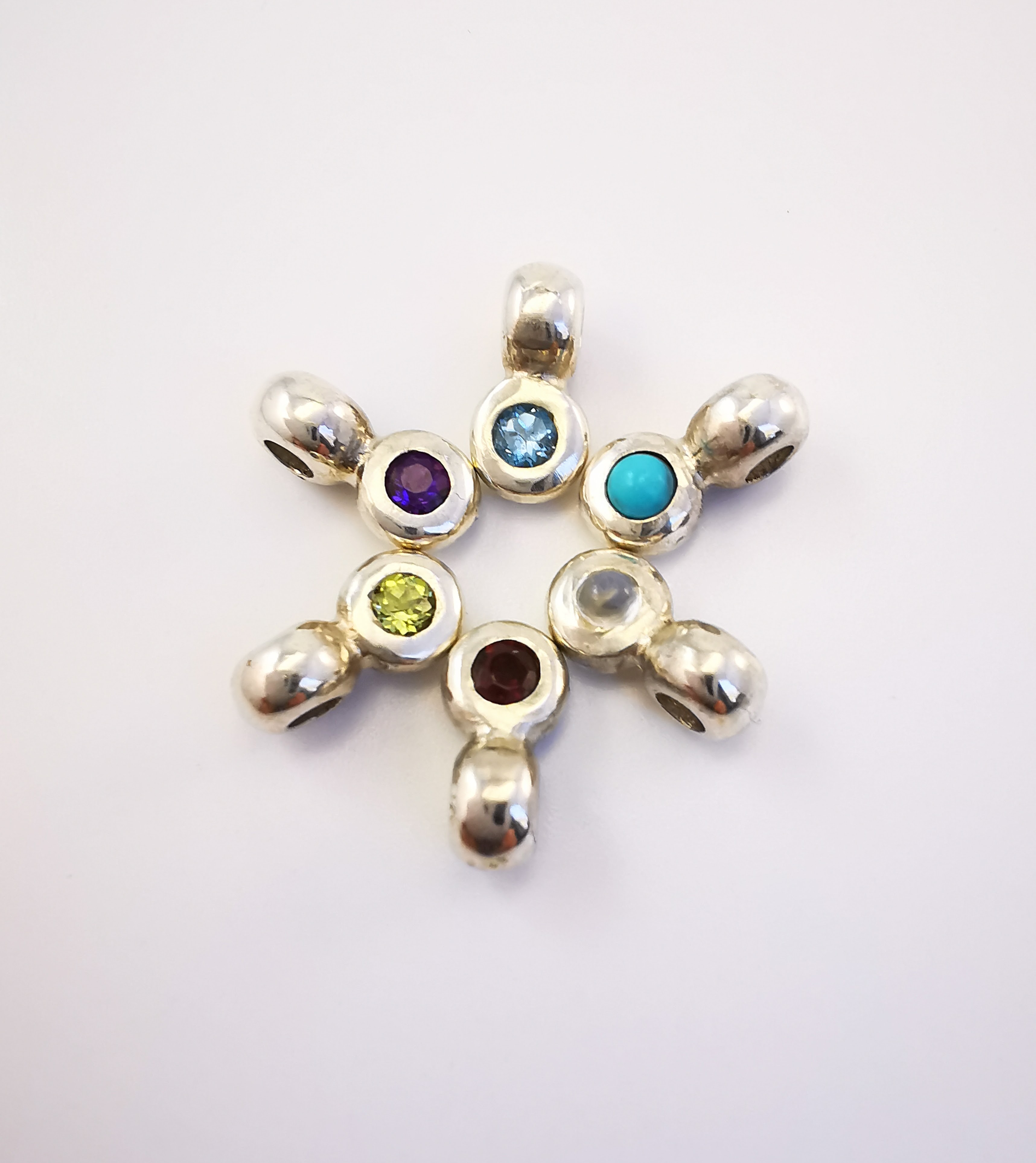 Gemstone birthstone charms, sterling silver, Valentine's Day gifts, handcrafted jewellery, Eltham, Melbourne, Australia