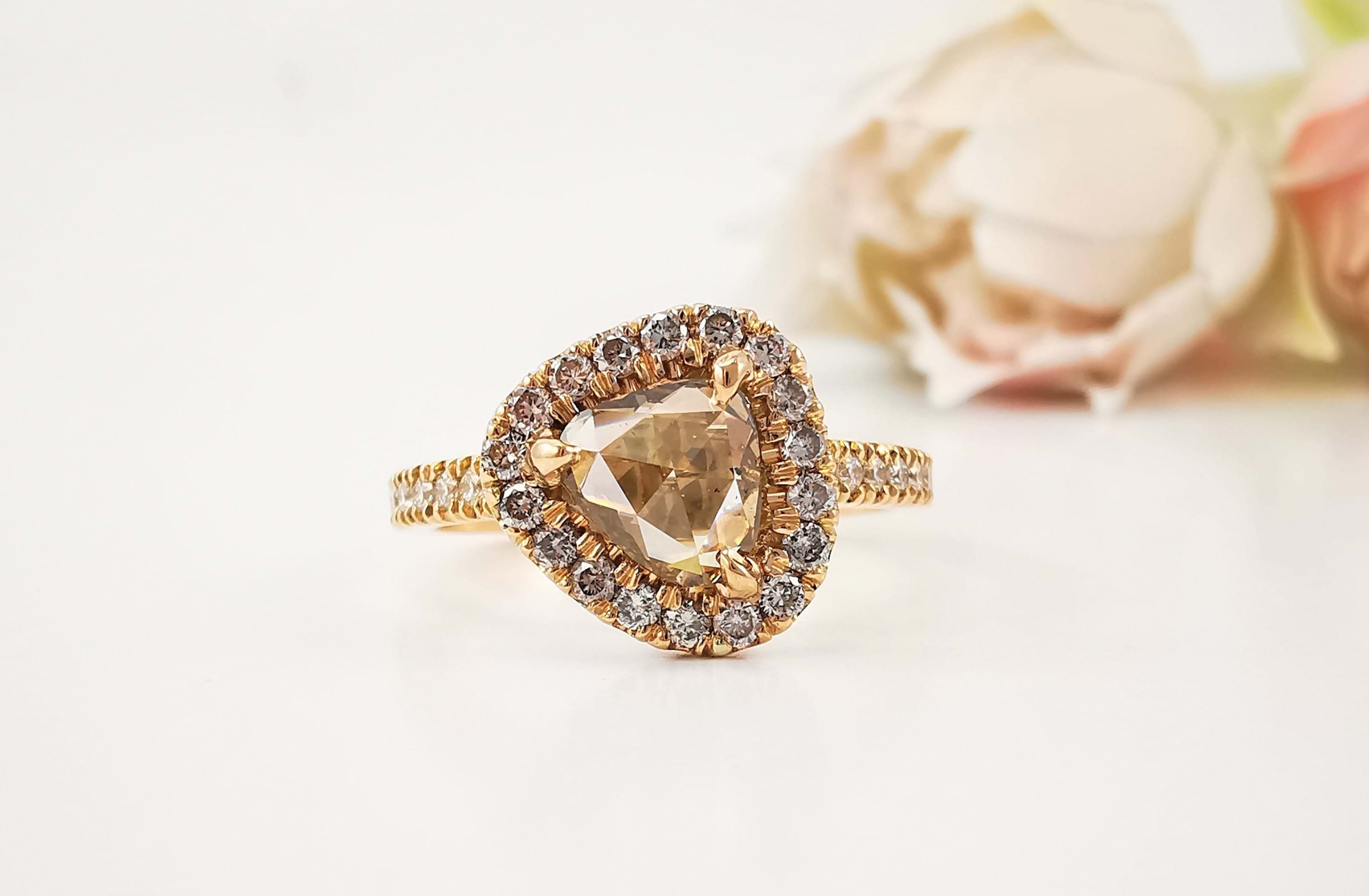 14ct Yellow Gold Australian Sapphire and Diamond Ring - Chilton's Antiques