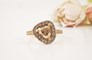 Old world style engagement ring, irregular rose cut champagne diamond in rose gold, bepoke rings custom made, Eltham jeweller, Melbourne, Australia