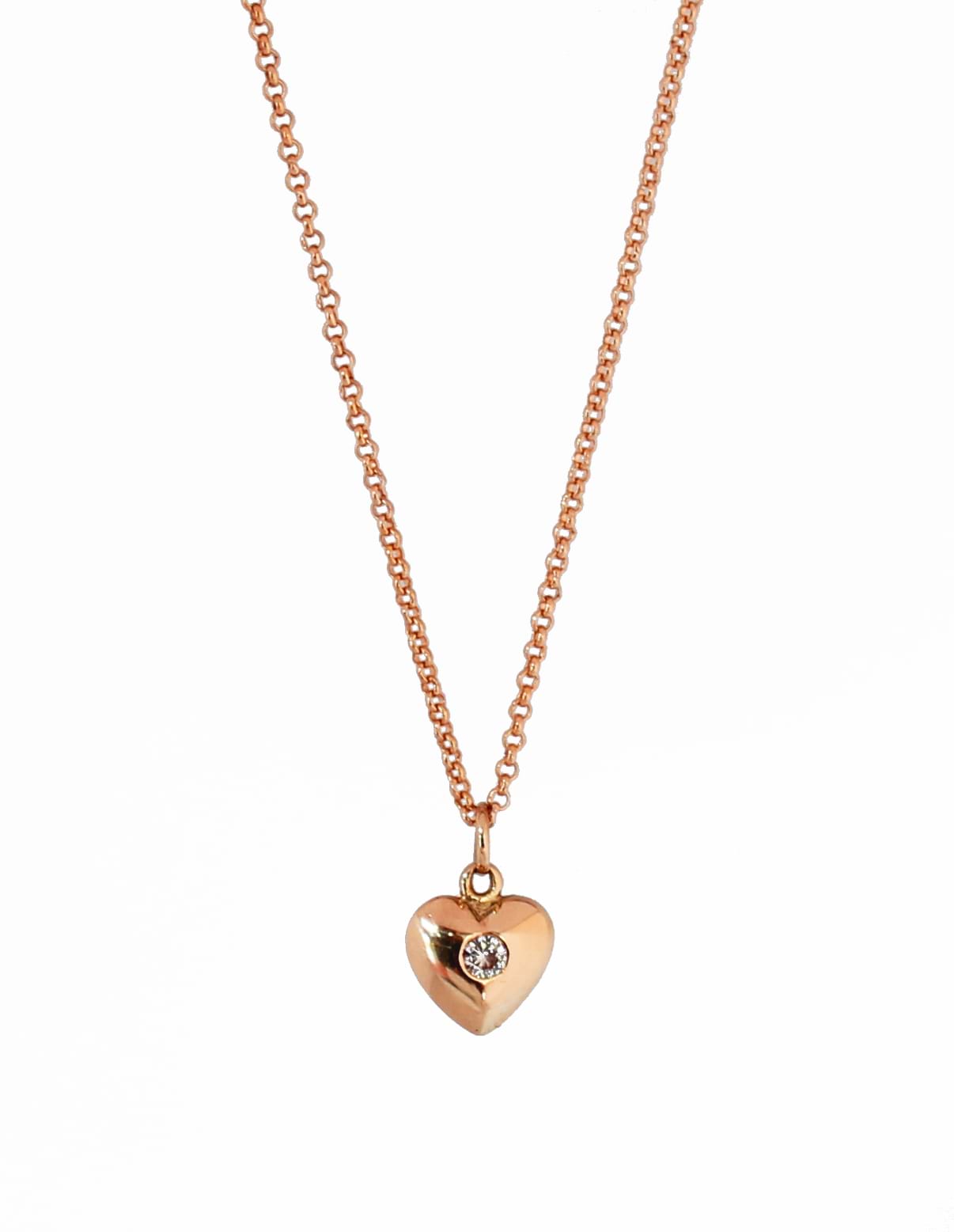 Diamond Heart Pendant Rose Gold, Melbourne Australia, Valentine's Day gifts for women, Valentine's Day gifts for wives