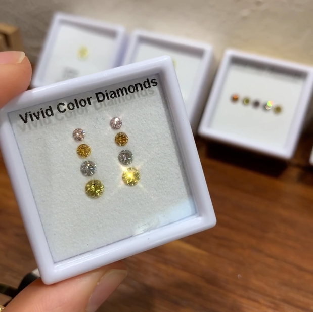Vivid coloured diamonds, coloured diamonds, rare natural coloured diamonds, pink diamonds, orange diamonds, yellow diamonds, blue diamonds, loose gemstones, bespoke rings, Eltham jewellers, Melbourne jeweller, Australia