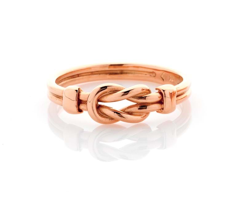 Knot ring, friendship ring, jewellery, rose gold, promise ring, handcrafted jewellery, Melbourne, Eltham jeweller, Australia