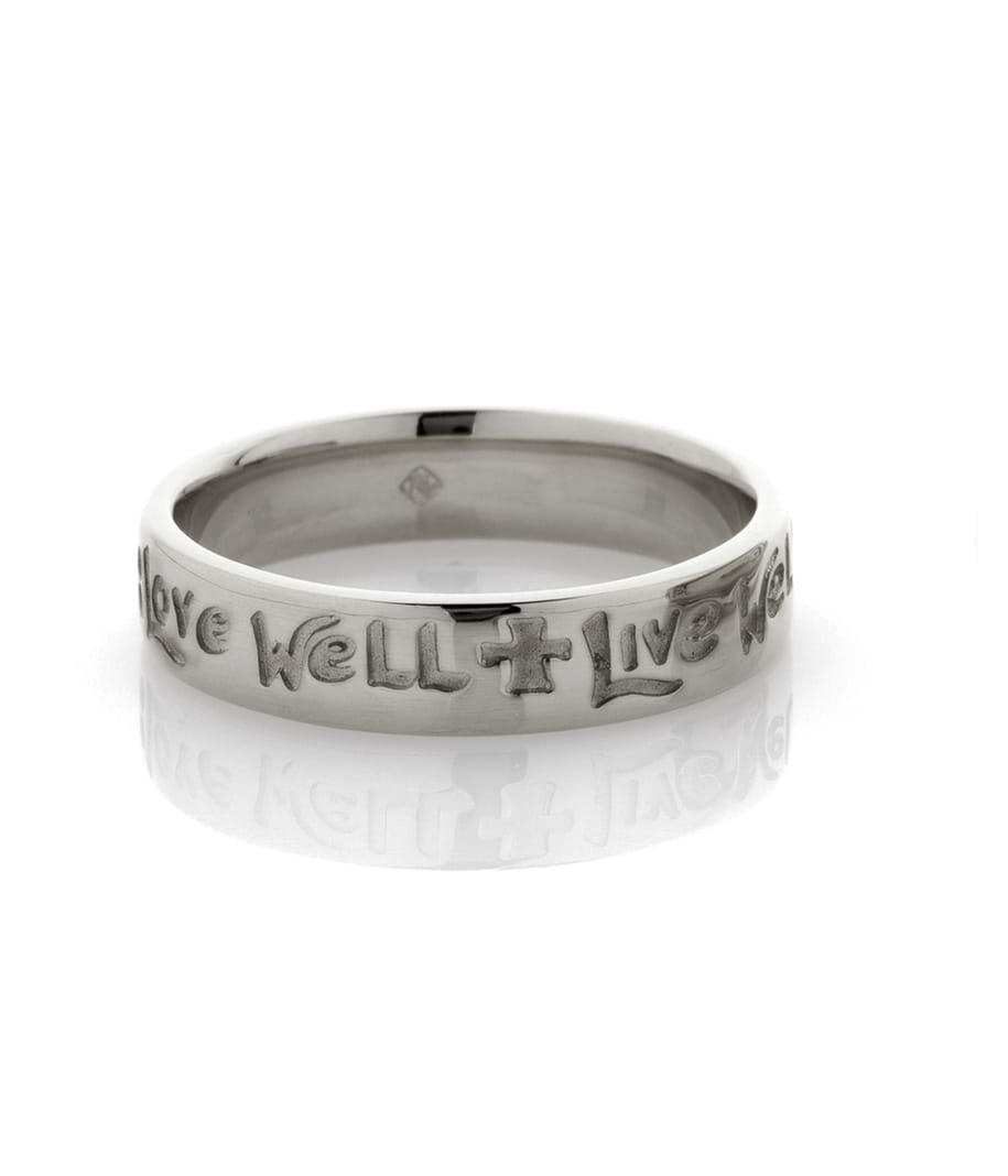 Love well live well sterling silver ring, ancient inscription, historical jewellery, posy jewellery, Eltham, Melbourne, Australia