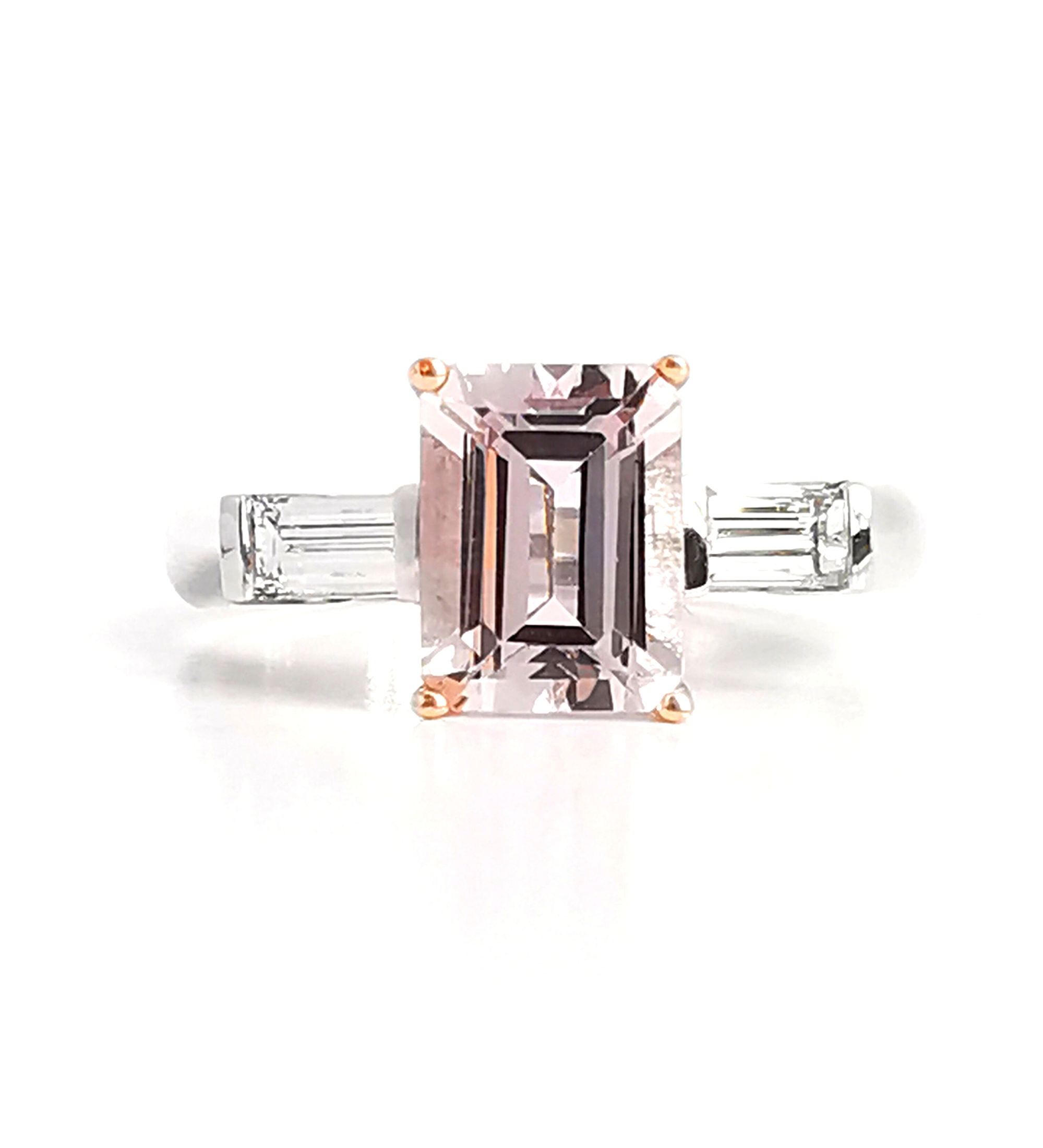 Emerald with hot sale baguette diamonds