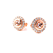 Morganite and diamond halo stud earrings, jewellery, Eltham, Melbourne, Australia