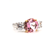 Morganite and diamond three stone ring, brilliant cut, engagement ring, Eltham, Melbourne, Australia