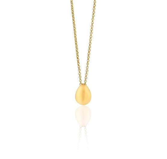 Yellow gold peardrop pendant on chain, Melbourne Australia, mother's day gift ideas